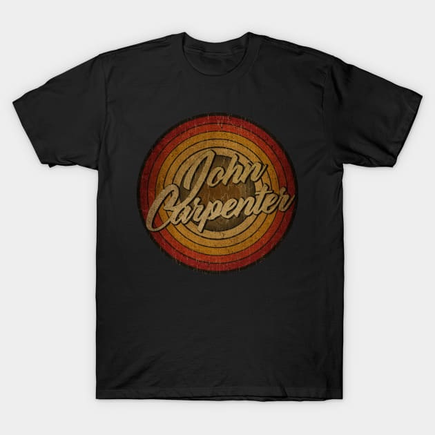 arjunthemaniac,circle vintage retro faded John Carpenter T-Shirt by arjunthemaniac